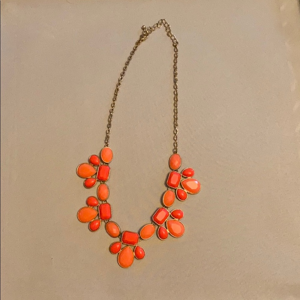 Coral/pink statement necklace